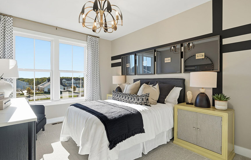 Amber secondary bedroom by Brookfield Residential at Cascades within Embrey Mill
