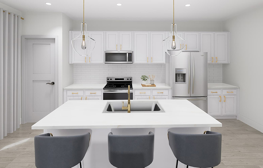 Amber kitchen built by Brookfield Residential at Cascades within Embrey Mill