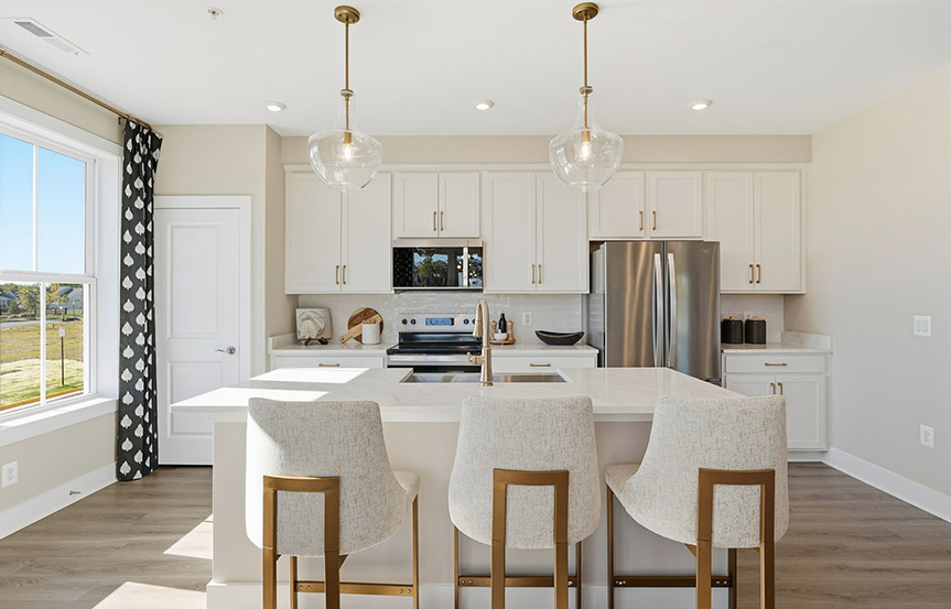 Amber kitchen built by Brookfield Residential at Cascades within Embrey Mill