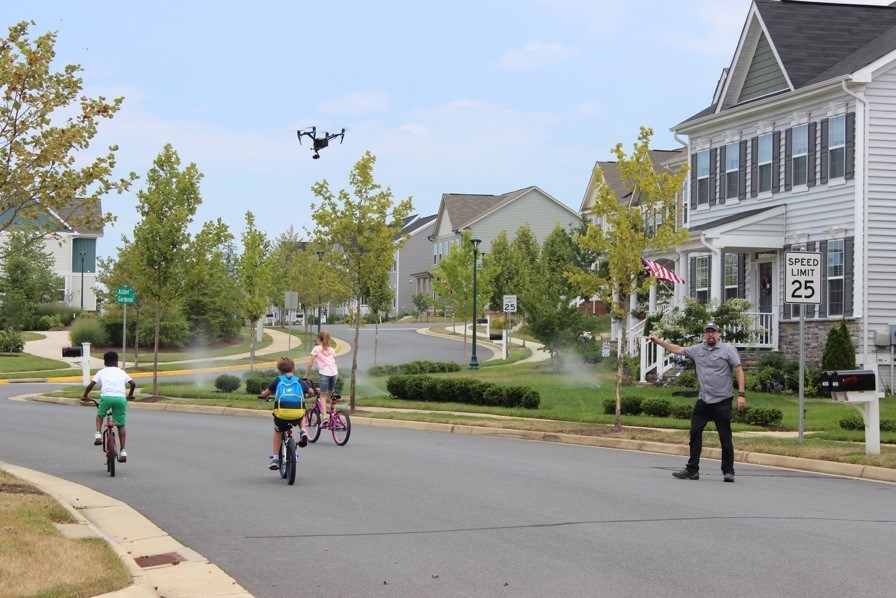 Kids bicycling in Embrey Mill