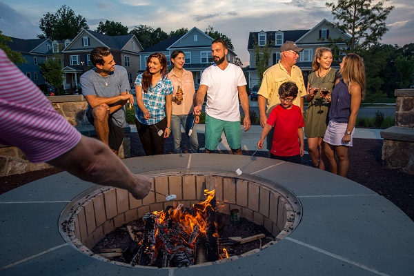 firepit in Apricot Park