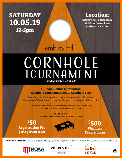 Cornhole tournament flyer