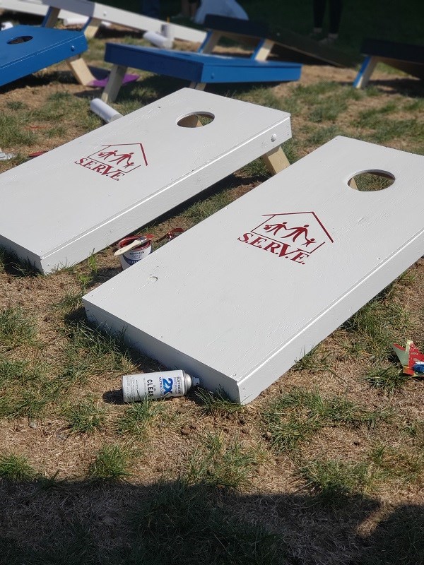 Cornhole boards for tournament