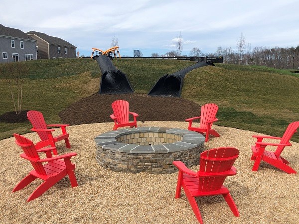 Outdoor firepit in Embrey Mill