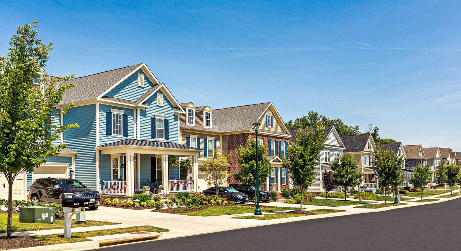 Streetscape in Embrey Mill