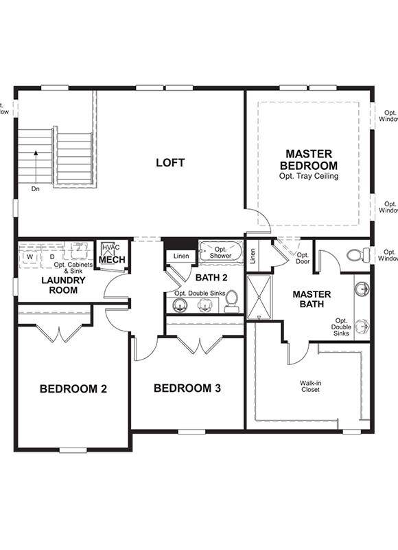 Hopewell Second Floor by Richmond American Homes in Embrey Mill Stafford VA