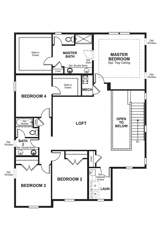 Yellowstone Second Floor by Richmond American Homes in Embrey Mill Stafford VA