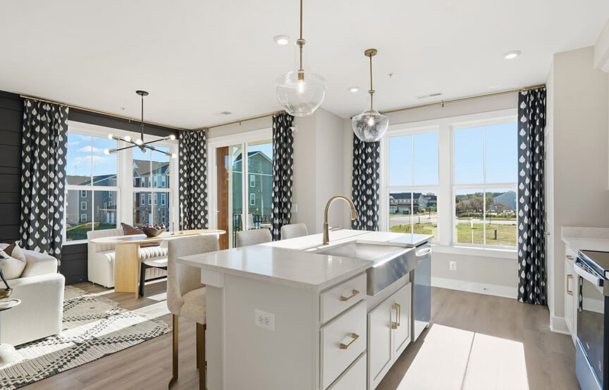 Amber dining built by Brookfield Residential at Cascades within Embrey Mill