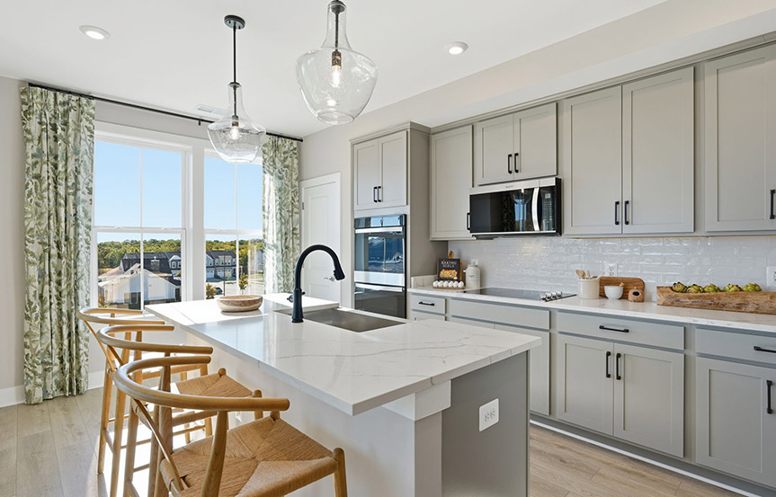 Scarlet kitchen built by Brookfield Residential at Cascades within Embrey Mill