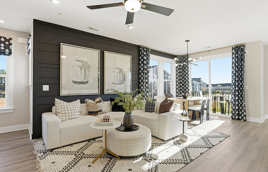 Amber Great Room and Dining built by Brookfield Residential at Cascades within Embrey Mill