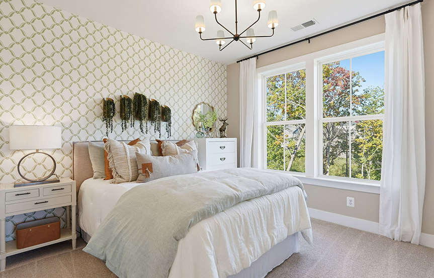 Scarlet bedroom built by Brookfield Residential at Cascades within Embrey Mill