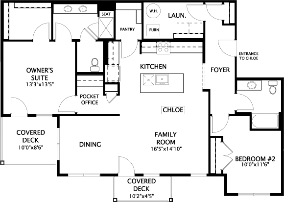 Chloe floorplan by Drees Homes 55+ within Embrey Mill community in Stafford, VA