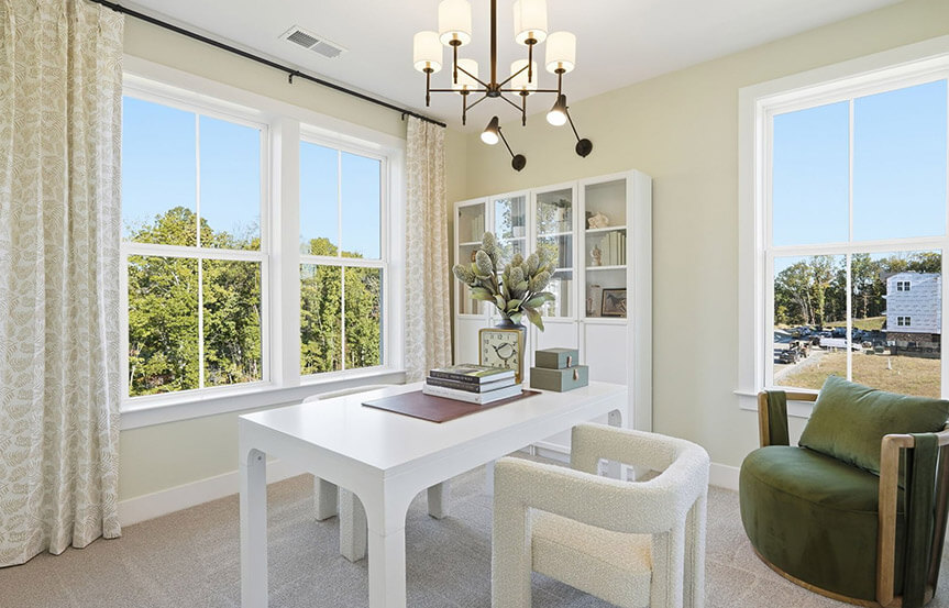 Scarlet secondary bedroom built by Brookfield Residential at Cascades within Embrey Mill