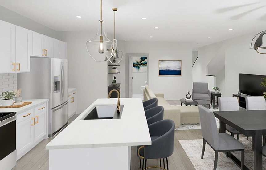 Amber main floor built by Brookfield Residential at Cascades within Embrey Mill